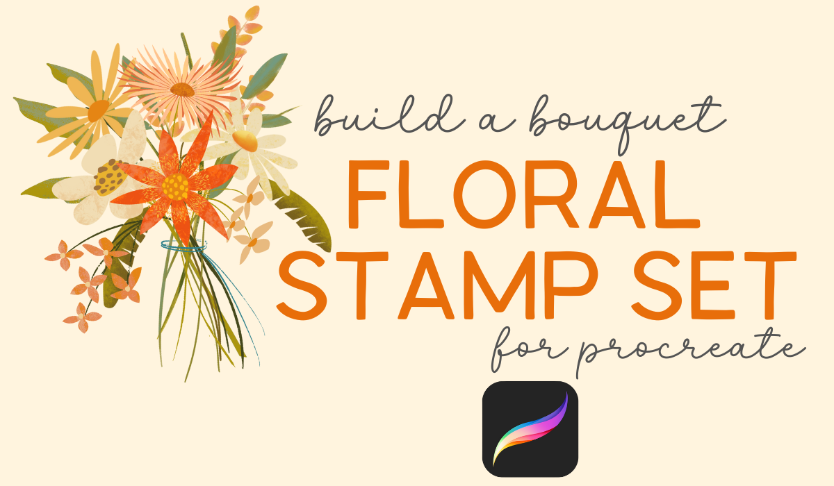 Build a Bouquet Floral Stamp Brush Set for Procreate