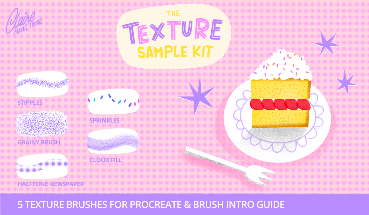 The Texture Sample Kit: 5 Sample Brushes for Procreate