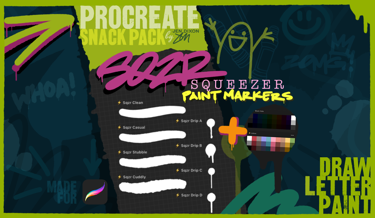 SQZR Squeezer Paint Markers - Procreate Snack Pack