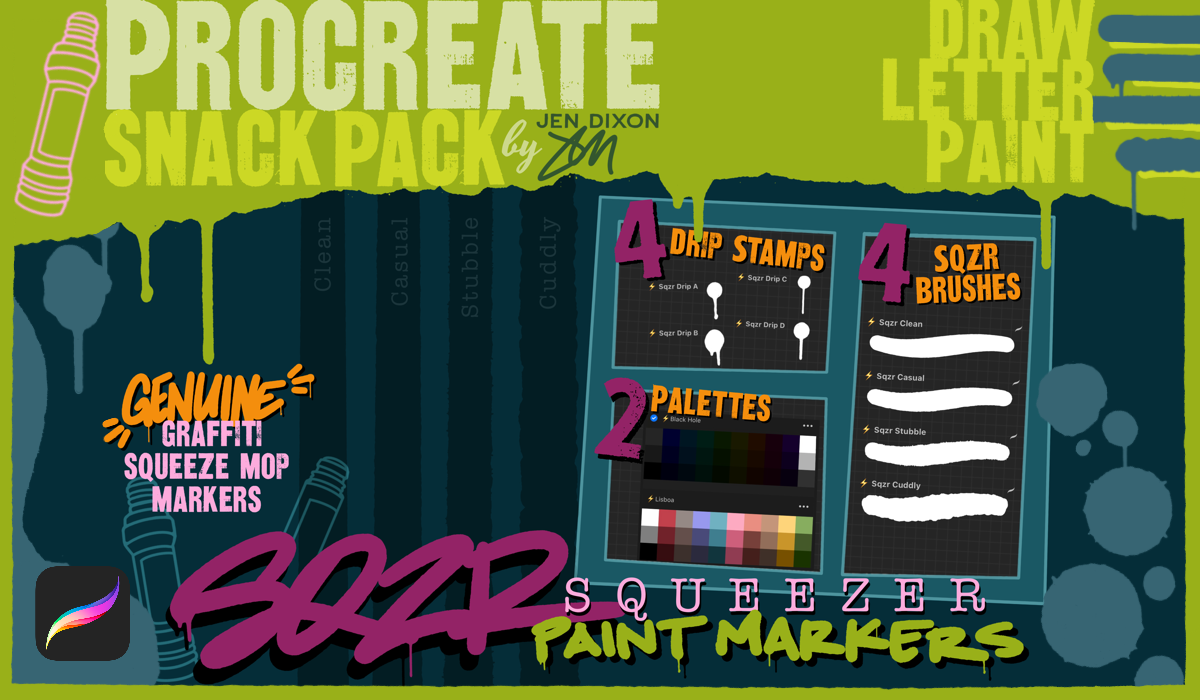 SQZR Squeezer Paint Markers - Procreate Snack Pack