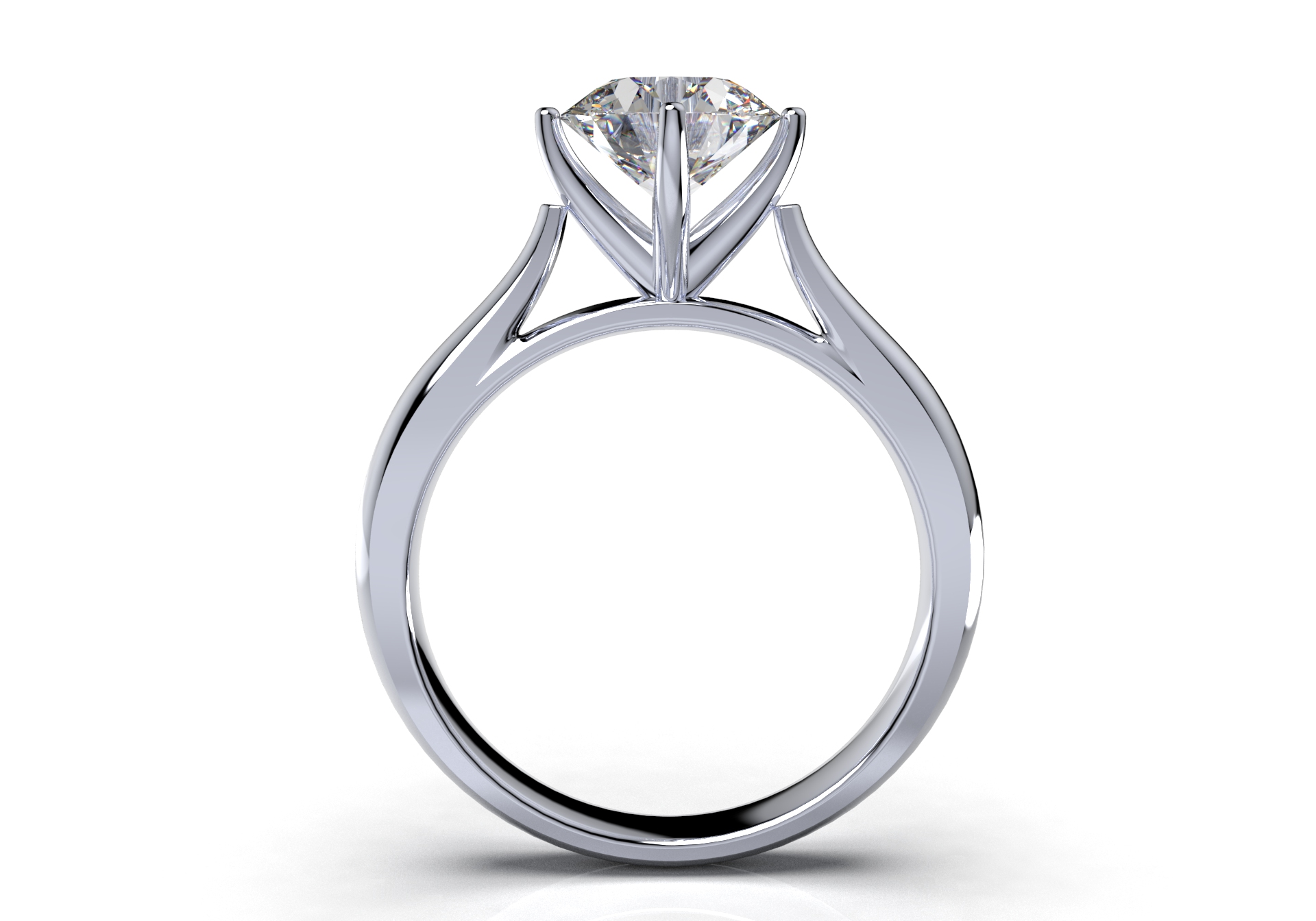 Engagement Ring Solitaire CAD Design-CC119 3D print model.