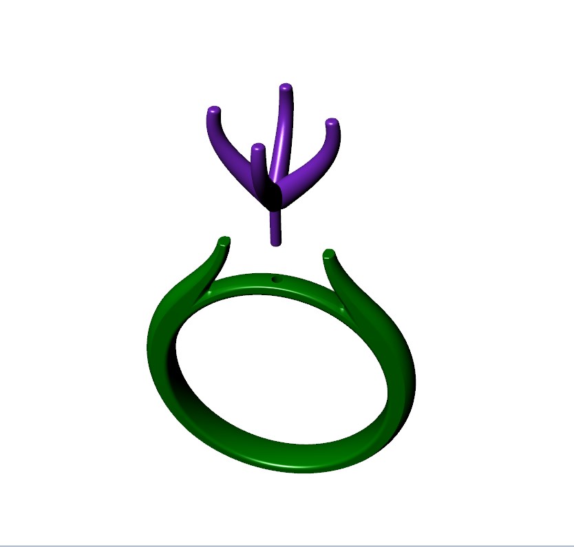Engagement Ring Solitaire CAD Design-CC119 3D print model.