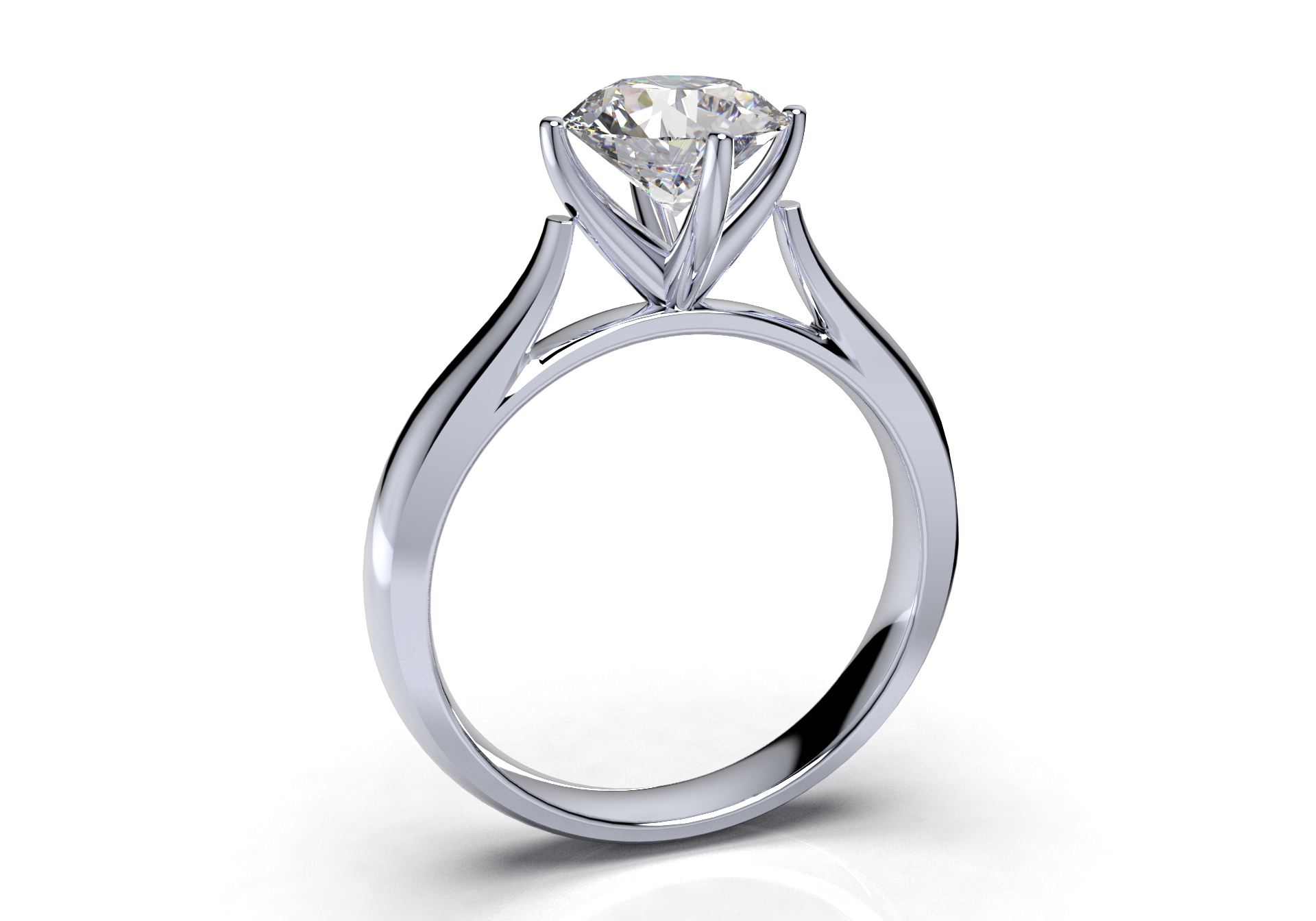 Engagement Ring Solitaire CAD Design-CC119 3D print model.