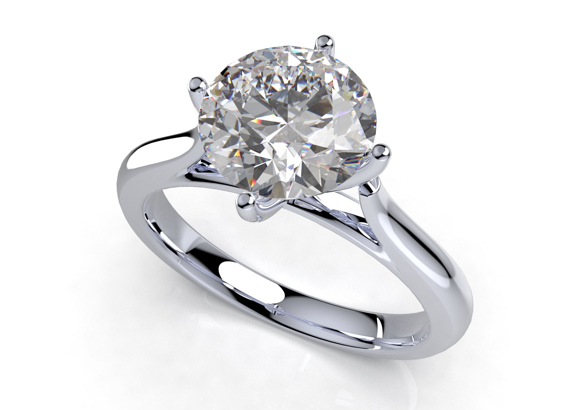 Engagement Ring Solitaire CAD Design-CC119 3D print model.