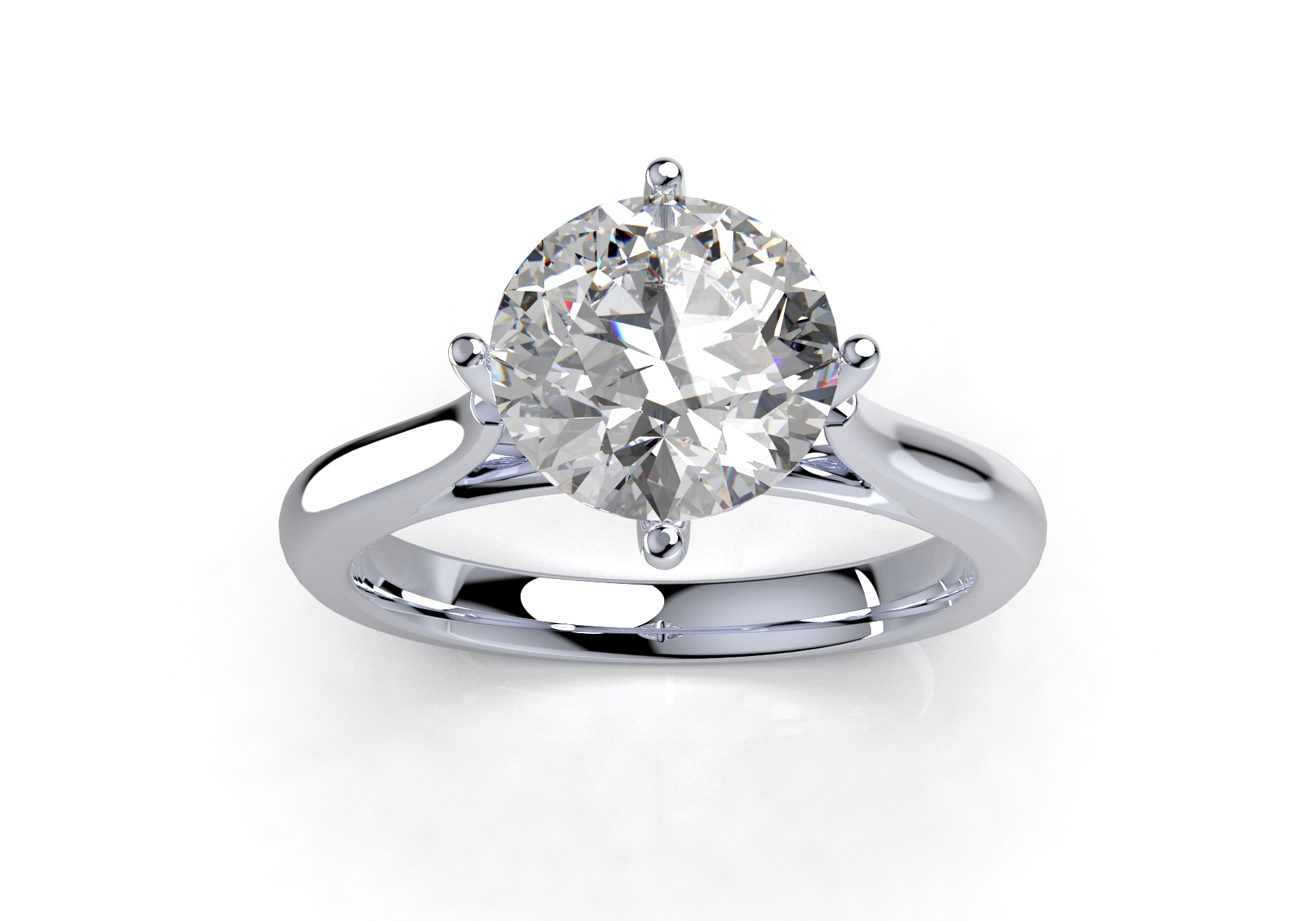 Engagement Ring Solitaire CAD Design-CC119 3D print model.