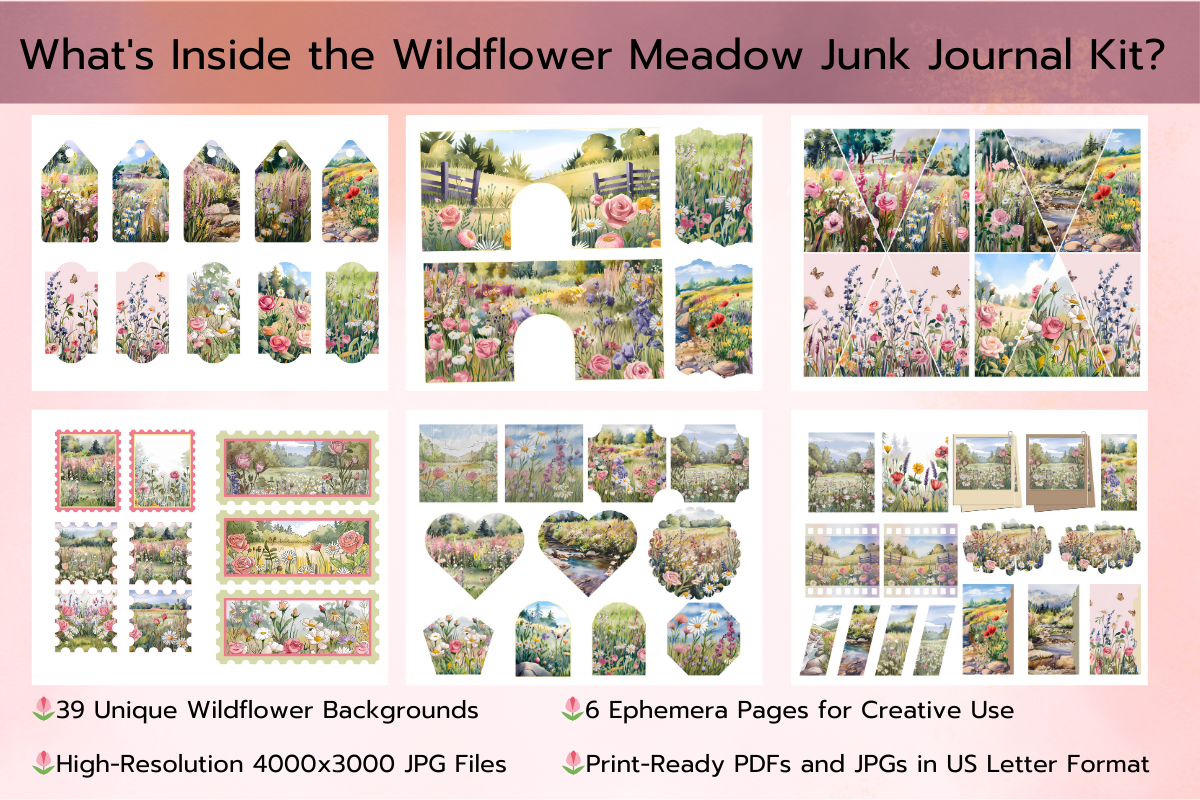 Wildflower Meadow Junk Journal Kit