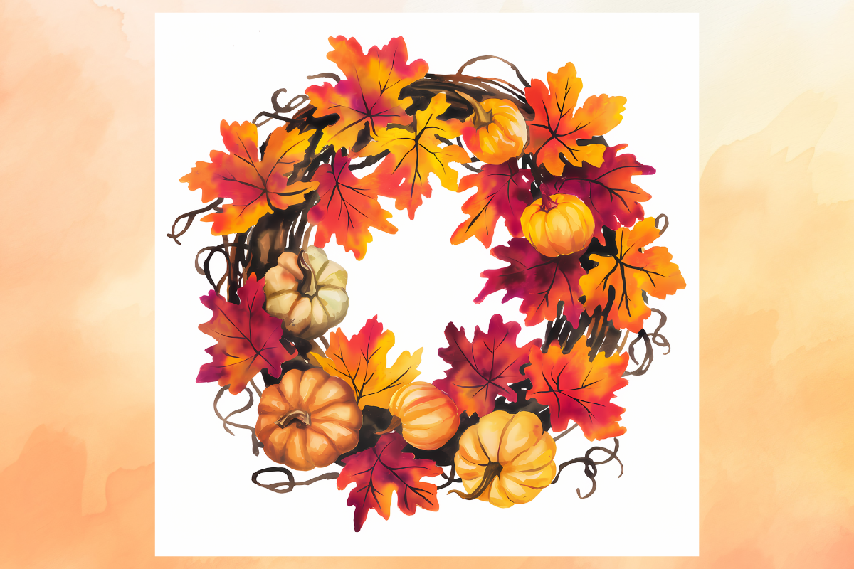 Autumn Wreath Bundle for Artist Reference & Commercial Use