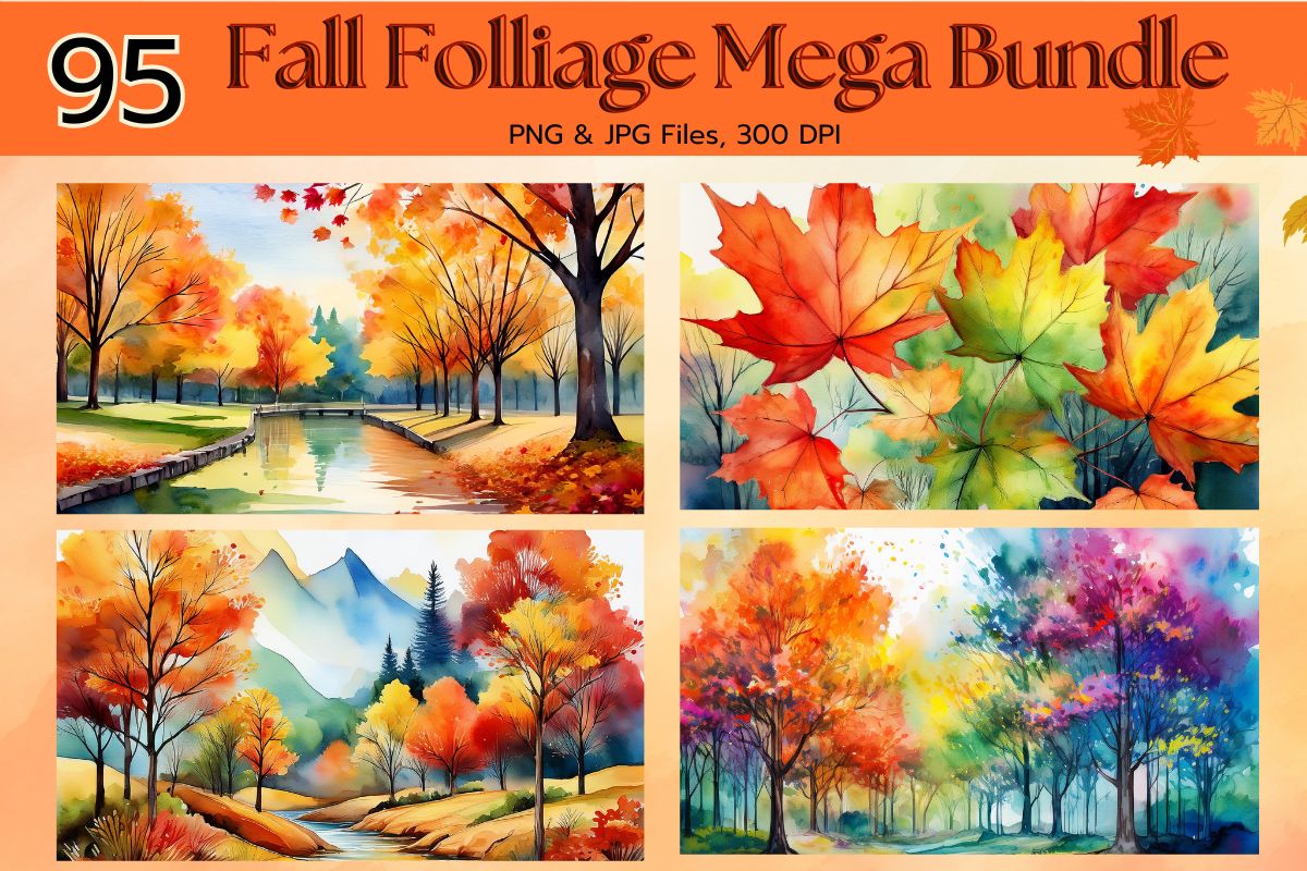 Fall Foliage Background Megabundle