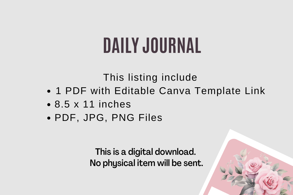 Floral Notepad Templates | US Letter & A4 | Editable in Canva