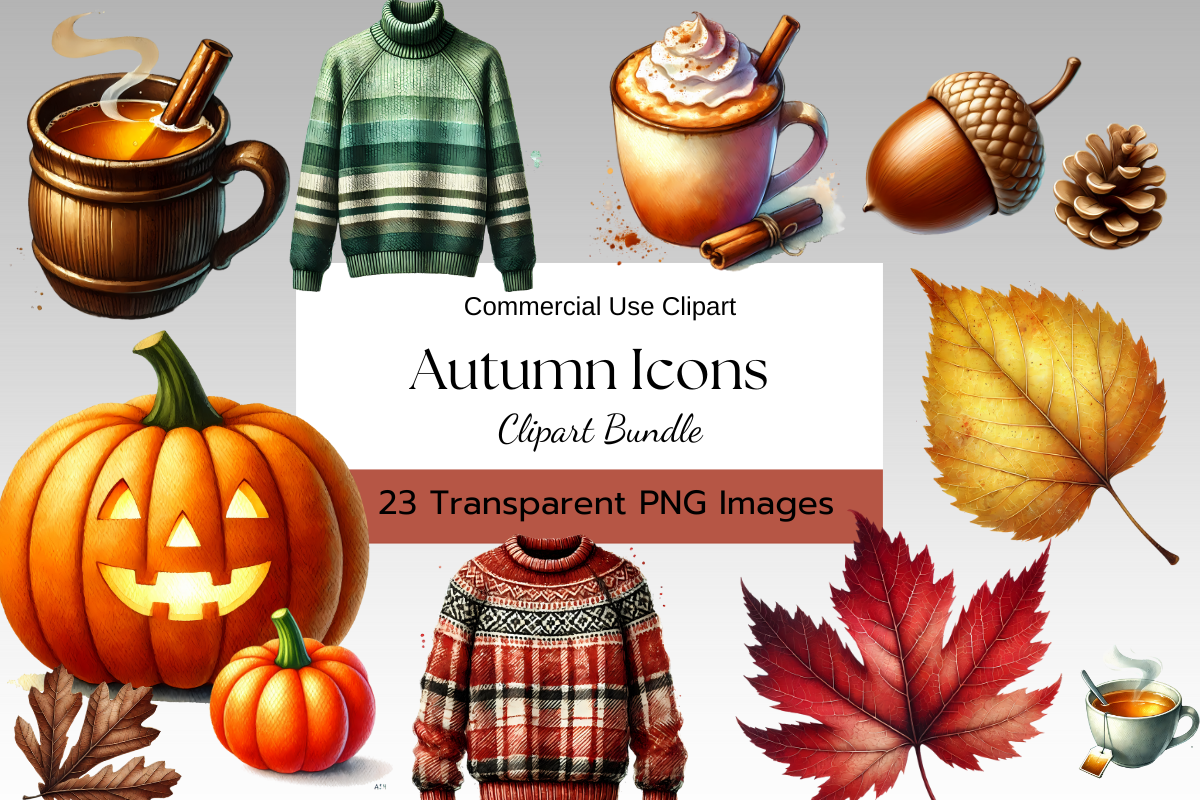 Autumn Elements Transparent PNG