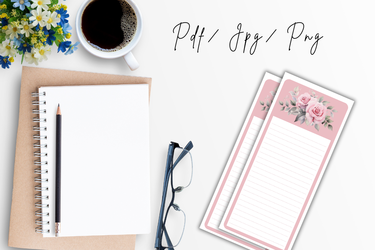 Floral Notepad Templates | US Letter & A4 | Editable in Canva