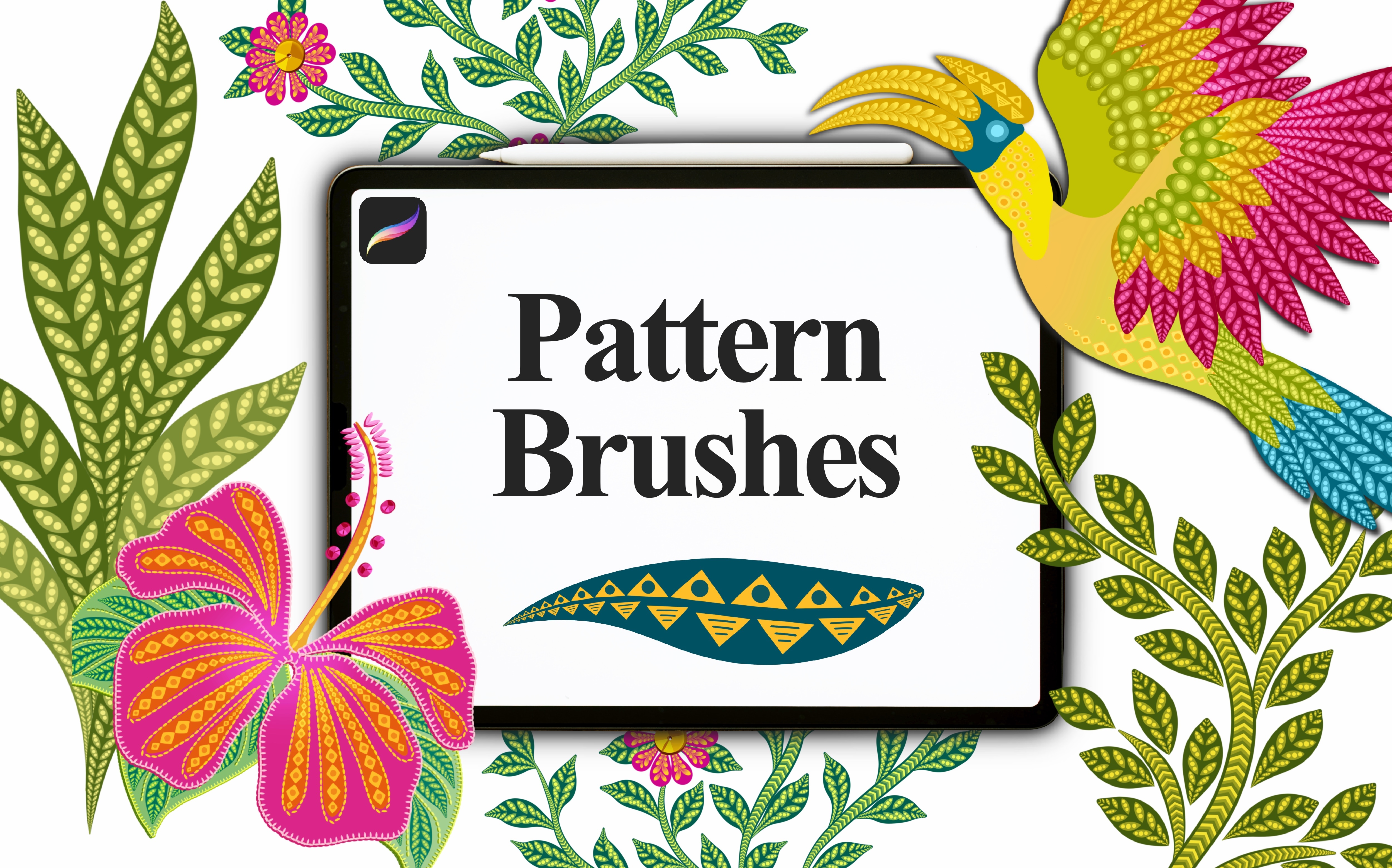Procreate Pattern Dual Colour Brushset