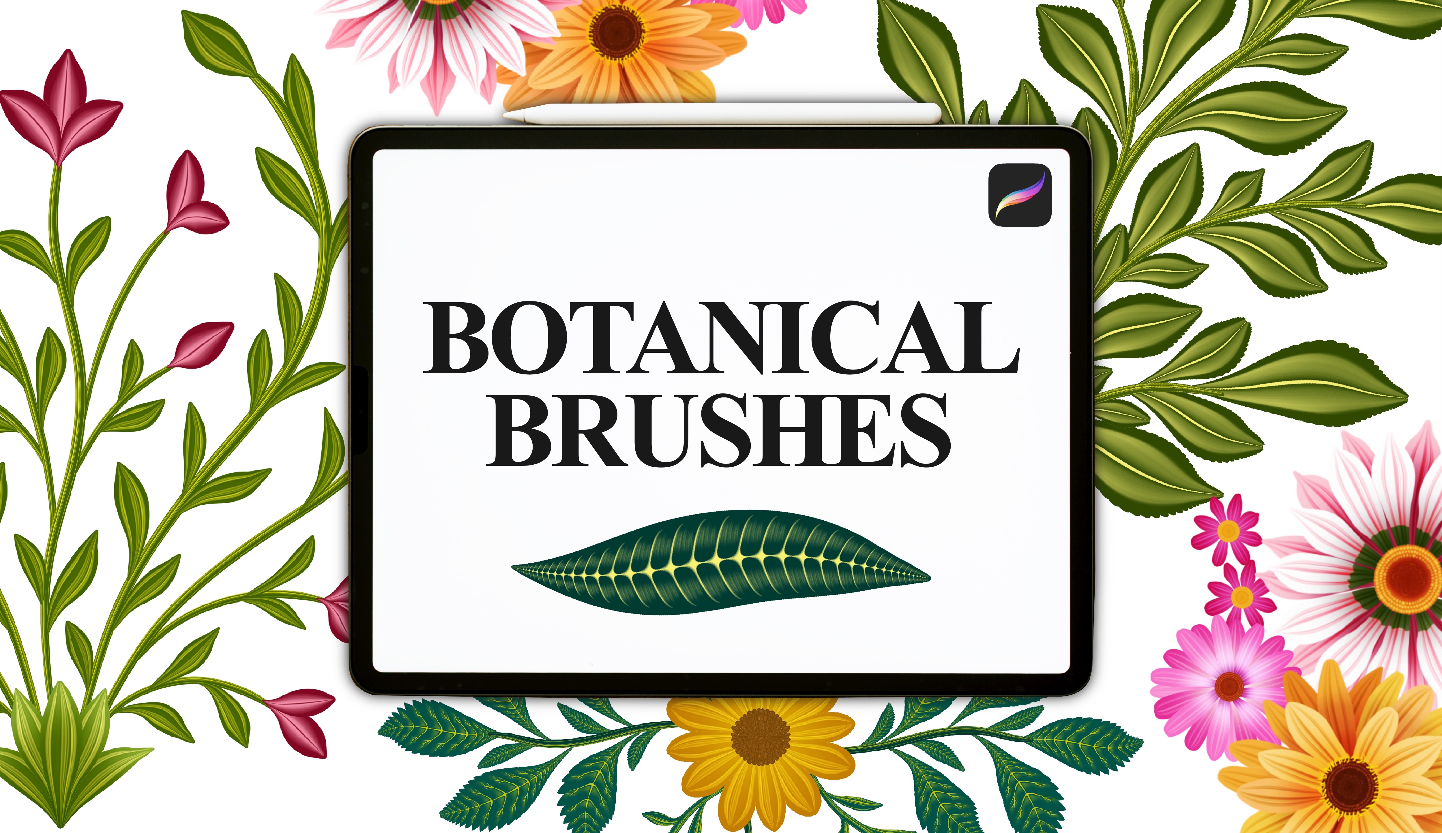 Procreate Botanical Dual Colour Brushset