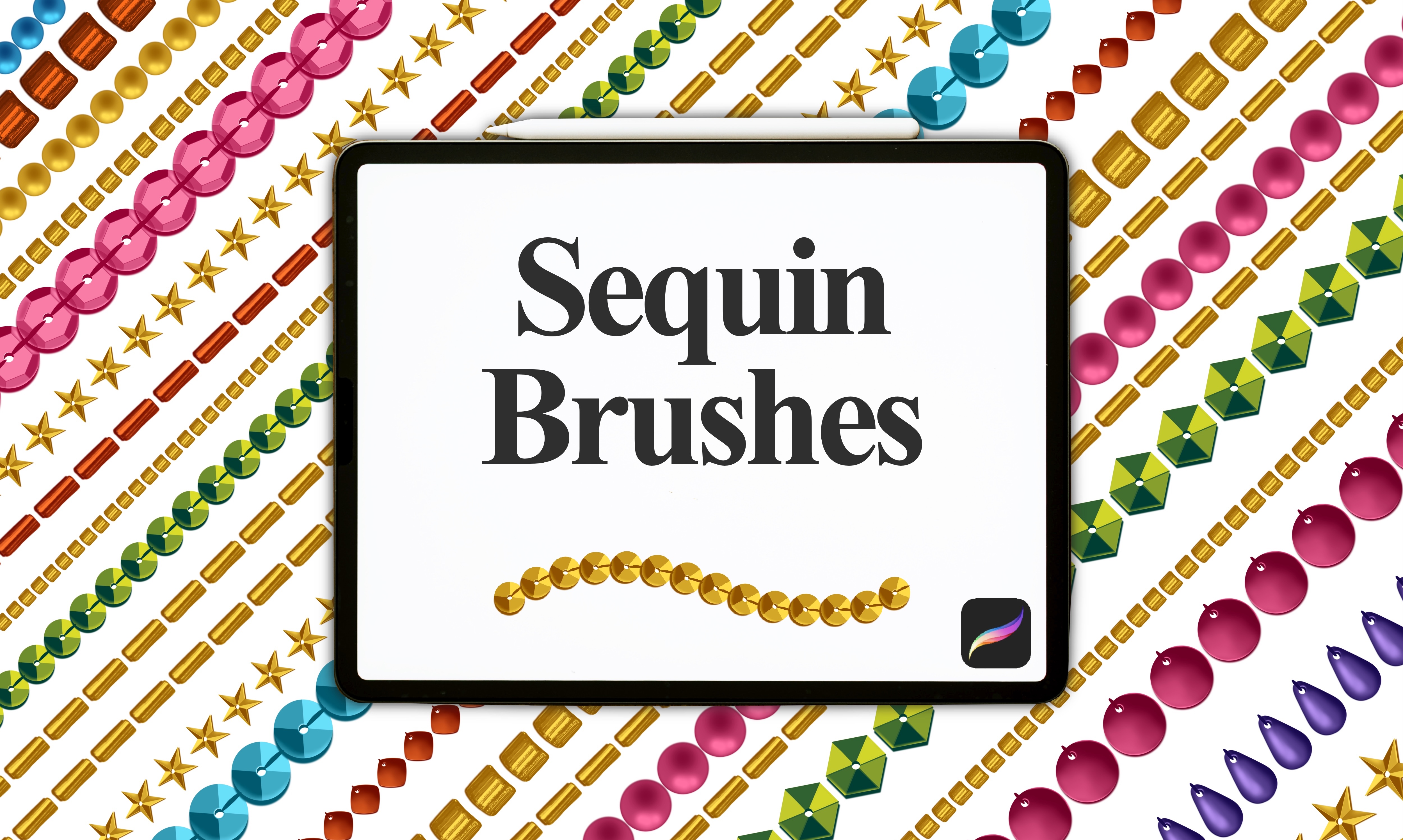 Procreate Sequin Dual Colour Brushset